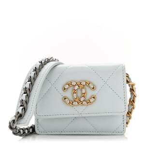 Lambskin Quilted Chanel 19 Flap Card #270129C15B